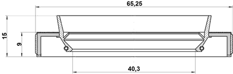 95HBY-42650915C - DRIVE SHAFT OIL SEAL 40.3X65.25X9X15