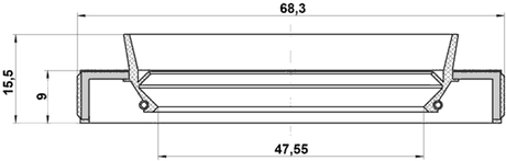 95HBY-49680915L - DRIVE SHAFT OIL SEAL 47.55X68.3X9X15.5