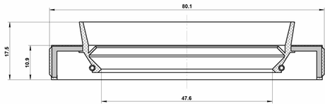95HBY-49801118L - DRIVE SHAFT OIL SEAL 47.6X80.1X10.9X17.5