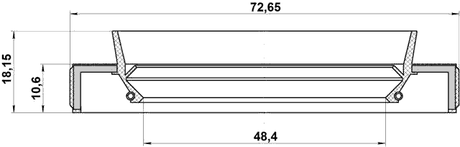 95HBY-50731118L - DRIVE SHAFT OIL SEAL 48.4X72.65X10.6X18.15