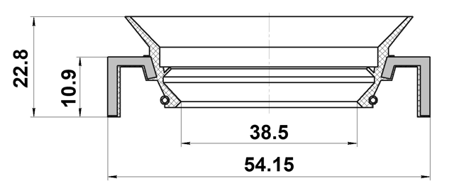 95HCS-40541123L - HALF SHAFT OIL SEAL 38.5X54.15X10.9X22.8
