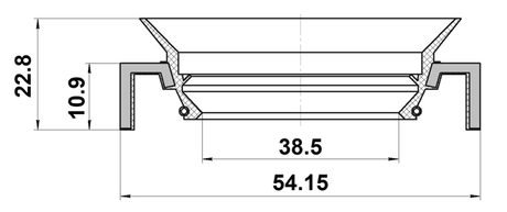 95HCS-40541123L - HALF SHAFT OIL SEAL 38.5X54.15X10.9X22.8