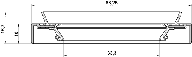 95HDS-35631016C - DRIVE SHAFT OIL SEAL 33.3X63.25X10X16.7
