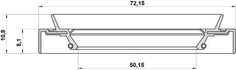 95HDS-52720811X - OIL SEAL FRONT HUB 50.15X72.15X8.1X10.8