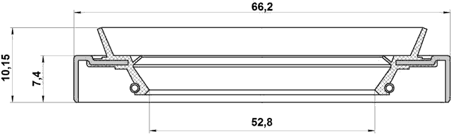 95HDS-54660710X - OIL SEAL FRONT HUB 52.8X66.2X7.4X10.15
