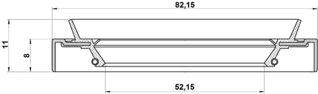 95HDS-54820811X - OIL SEAL FRONT HUB 52.15X82.15X8X11