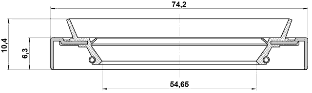 95HDS-56740610X - OIL SEAL REAR HUB 54.65X74.2X6.3X10.4