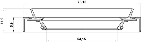 95HDS-56760612X - OIL SEAL FRONT HUB 54.15X76.15X5.9X11.9