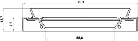 95HDS-57790814X - OIL SEAL FRONT HUB 55.8X79.1X7.6X13.7