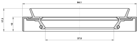 95HDY-39641217X - OIL SEAL TRANSAXLE CASE 37.5X64.1X12X17.3
