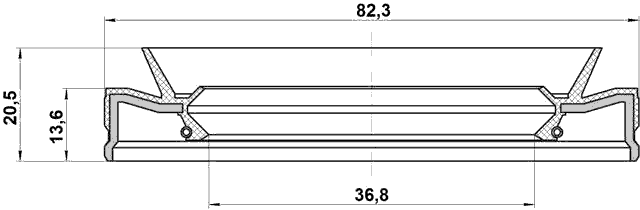 95HES-38821420X - DRIVE SHAFT OIL SEAL 36.8X82.3X13.6X20.5