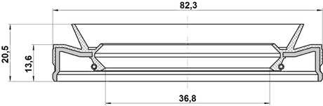 95HES-38821420X - DRIVE SHAFT OIL SEAL 36.8X82.3X13.6X20.5