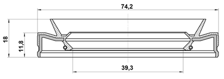 95HES-41741218L - DRIVE SHAFT OIL SEAL 39.3X74.2X11.8X18