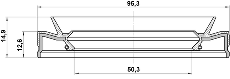 95HES-52951315C - DRIVE SHAFT OIL SEAL 50.3X95.3X12.6X14.9