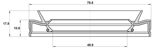 95HEY-50791118L - REAR DIFFERENTIAL-PINION SEAL 48.9X78.8X10.6X17.8
