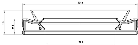 95HFS-41590916R - OIL SEAL TRANSAXLE CASE 39.8X59.2X9.4X16