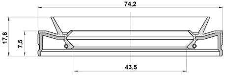 95HFW-45740818L - DRIVE SHAFT OIL SEAL 43.5X74.2X7.5X17.6