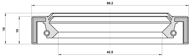 95IAS-44691010X - OIL SEAL TRANSAXLE CASE 42.8X69.2X10X10