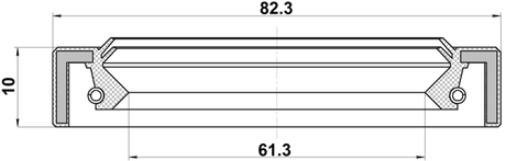 95IAS-63821010R - DRIVE SHAFT OIL SEAL 61.3X82.3X10X10