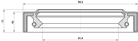 95IAY-43551011X - OIL SEAL TRANSAXLE CASE 41.4X55.2X10X11
