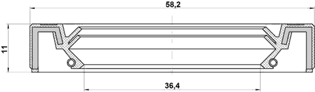 95IBS-38581111L - DRIVE SHAFT OIL SEAL 36.4X58.2X11