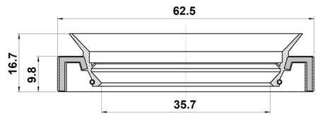 95JAS-37621017R - OIL SEAL TRANSAXLE CASE 35.7X62.5X9.8X16.7