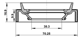 95JAS-40701017L - DRIVE SHAFT OIL SEAL 38.3X70.25X9.9X16.9