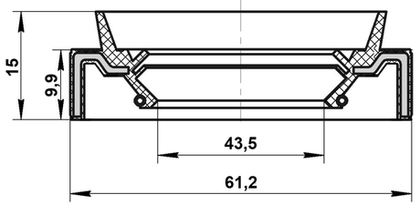 95JAS-45611015L - DRIVE SHAFT OIL SEAL 43.5X61.2X10X15