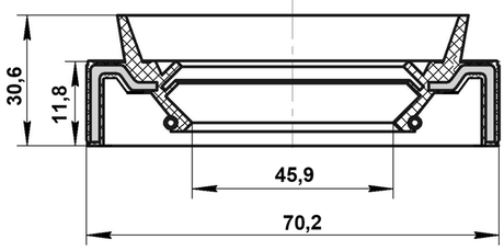 95JAS-47701232C - HALF SHAFT OIL SEAL 45.9X70.2X11.8X30.6