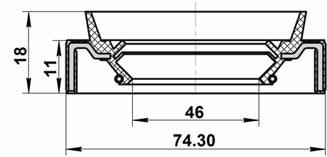 95JAS-48741118R - DRIVE SHAFT OIL SEAL 46X74.3X11X18