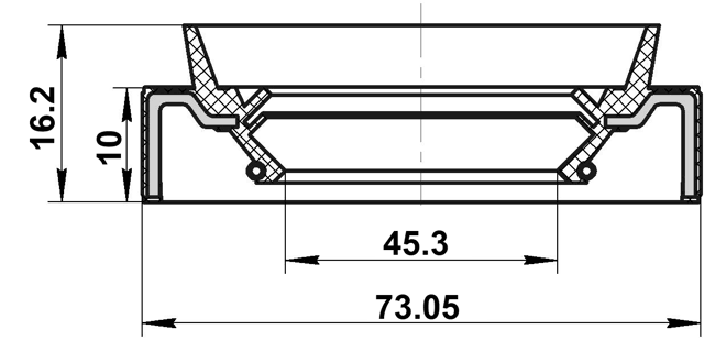 95JBS-47731016R - DRIVE SHAFT OIL SEAL 45.3X73.05X10X16.2