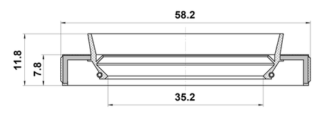 95JBY-36580812X - OIL SEAL FRONT HUB 35.2X58.2X7.8X11.8