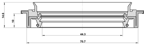 95JDS-46701015C - DRIVE SHAFT OIL SEAL 44.3X70.7X10X14.6