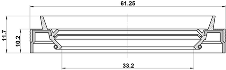 95JES-35611012C - DRIVE SHAFT OIL SEAL 33.2X61.25X10.2X11.7