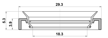 95LAY-19290405X - STEERING RACK OIL SEAL 18.3X29.3X3.9X5.3
