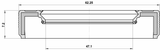 95LBY-49620709X - DRIVE SHAFT OIL SEAL 47.1X62.25X7.2X9.3