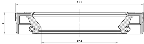 95LES-69910813X - OIL SEAL FRONT HUB 67.6X91.1X8X12.9