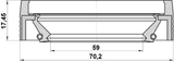 95MBS-61700817X - OIL SEAL FRONT HUB 59X70.2X8X17.45