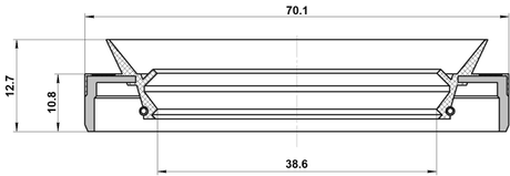 95MES-40701113R - REAR DIFFERENTIAL-PINION SEAL 38.6X70.1X10.8X12.7