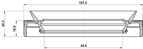 95MES-461071120C - DRIVE SHAFT OIL SEAL 44.9X107.5X10.9X20.3
