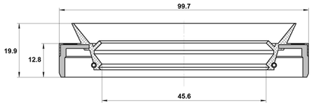 95MES-47981320C - DRIVE SHAFT OIL SEAL 45.6X99.7X12.8X19.9