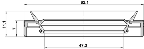 95MES-49620711X - OIL SEAL FRONT HUB 47.3X62.1X7X11.1