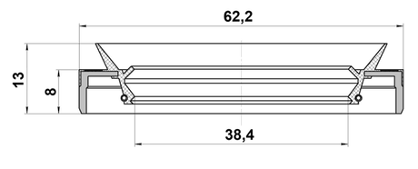 95MEY-40620813C - DRIVE SHAFT OIL SEAL 38.4X62.2X8X13