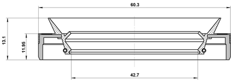 95MEY-44601213C - DRIVE SHAFT OIL SEAL 42.7X60.3X11.95X13.1