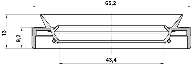 95MEY-45650913R - REAR DIFFERENTIAL-PINION SEAL 43.4X65.2X9.2X13