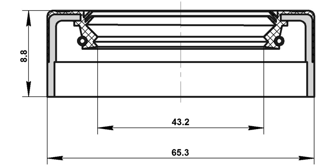 95NES-45650909C - OIL SEAL TRANSAXLE CASE 43.2X65.3X8.8X8.8