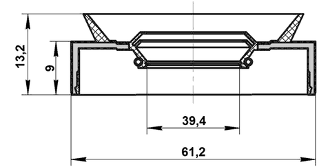 95PAS-41610913R - DRIVE SHAFT OIL SEAL 41X61X9X13