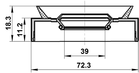 95PAY-40721118X - DRIVE SHAFT OIL SEAL 39X72.3X11.2X18.3