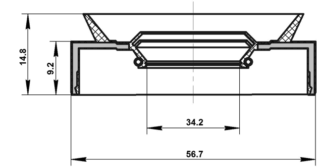95PBS-36560915C - DRIVE SHAFT OIL SEAL 34.2X56.7X9.2X14.8