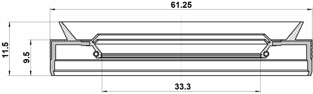 95PES-35610911U - DRIVE SHAFT OIL SEAL 33.3X61.25X9.5X11.5